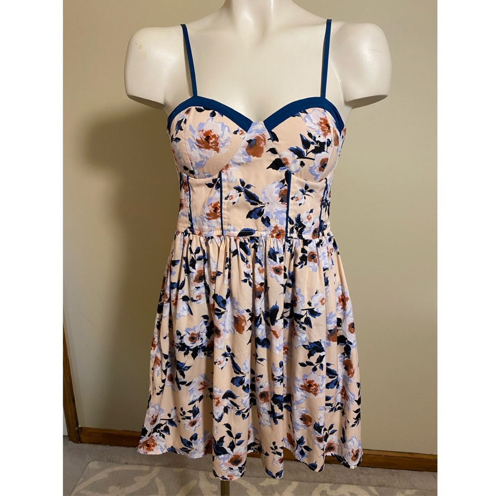 Band Of Gypsies Floral Bustier Mini Dress